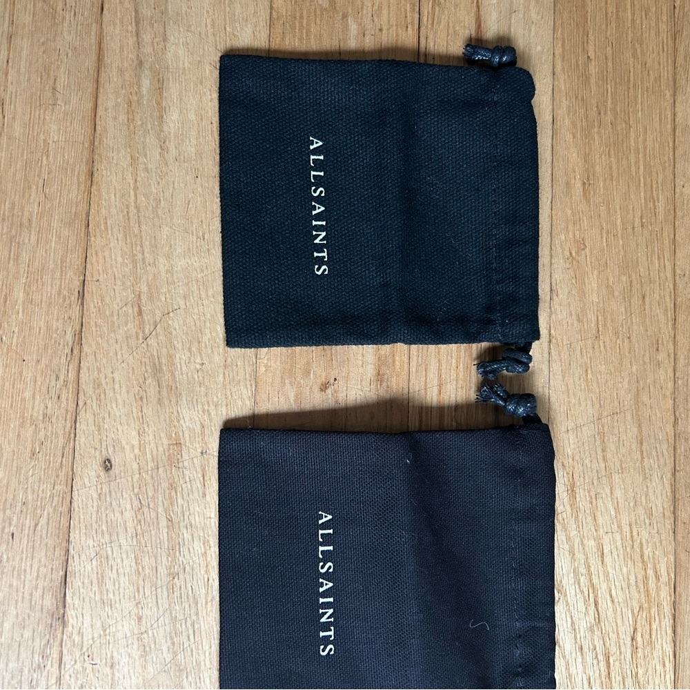 Black and Brown Drawstring Pouches